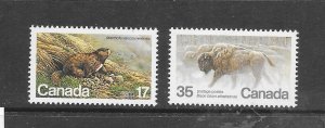 CANADA #883-4 ENDANGERED WILDLIFE MNH