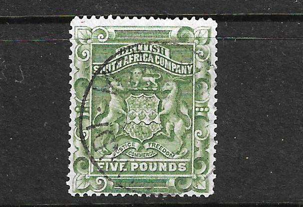 RHODESIA 1892 5pound GREEN FU SG 12