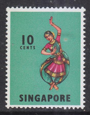 Singapore 1968 Sc 88 Dancer 10c MNH