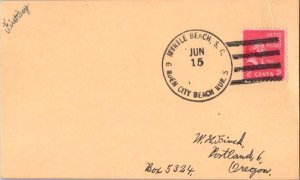 United States South Carolina Garden City Beach Rur. Sta. Myrtle Beach 1955 4-...