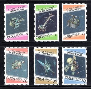 CUBA Sc# 2929-2934 INTERCOSMO space exploration CPL SET of 6 1987  MNH mint