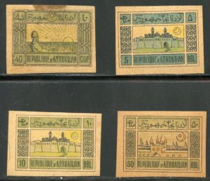 Azerbaijan Scott 3,7,8,10 - Unused F-VFLHOG - SCV $8.55