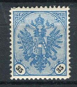 BOSNIA; 1901 early Eagle Coat of Arms issue fine Mint hinged 35h. value
