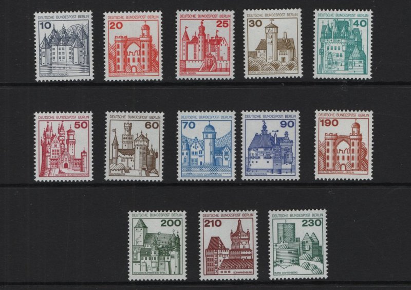 Germany  Berlin #9N391-9N403  MNH 1977 - 79 castles