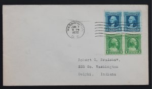 US #705,710 FDC Combo 1 Pair 705 and 1 Pair 710 Clean Cover