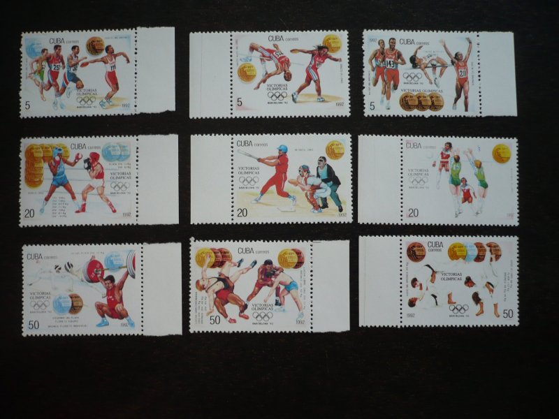 Stamps - Cuba - Scott# 3448-3456 - MNH set of 9 stamps