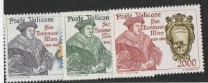 VATICAN ITY #755-7 MINT NEVER HINGED COMPLETE