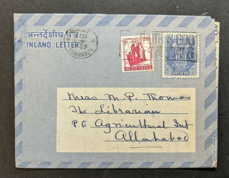 1969 Dehra Dun India Inland Letter Cover to Allahabad HandG G35 SG 506