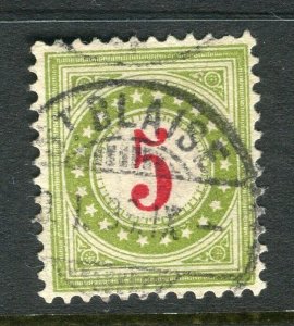 SWITZERLAND; 1883-1900s early classic Postage Due issue fine used 5c. value