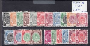 1951-55 Malaya Perlis Sc #7-27 Royalty Definitives MH Cv$145