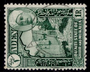 ADEN - Qu'aiti GVI SG9, 1r green, FINE USED.