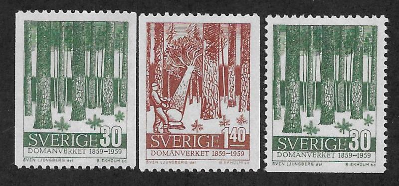 SWEDEN SC# 544-46  FVF/MNH 1959