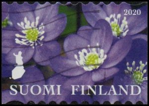 Finland 1618 - Used - (1.60€) Purple Flowers (2020) (cv $3.75)