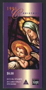 Australia: SC#1475a 40c Madonna and Child Booklet of Twenty (1995) MNH