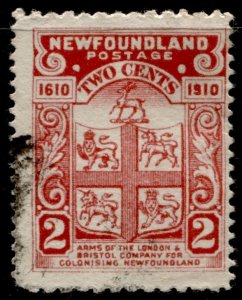 Newfoundland #87 Arms of London & Bristol Definitive Used