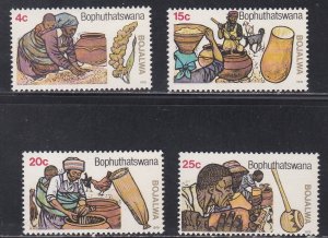 Bophuthatswana # 37-40, Sorghum Beer Production, Mint LH, 1/3 Cat.