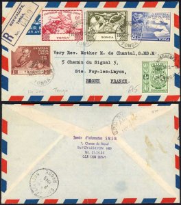 Tonga UPU Set on registered cover