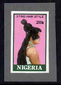 Nigeria 1987 Women's Hairstyles - imperf machine proof of...