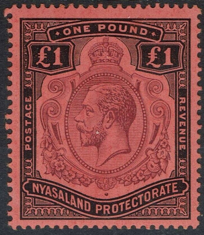 NYASALAND 1913 KGV 1 POUND 