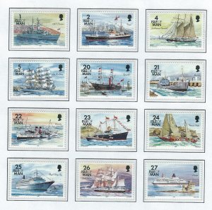 Isle of Man  MNH short set missing 551a sc 531-553c