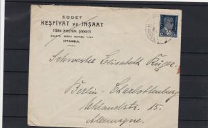 1930s COVER ISTANBUL TURKEY TO BERLIN GERMANY