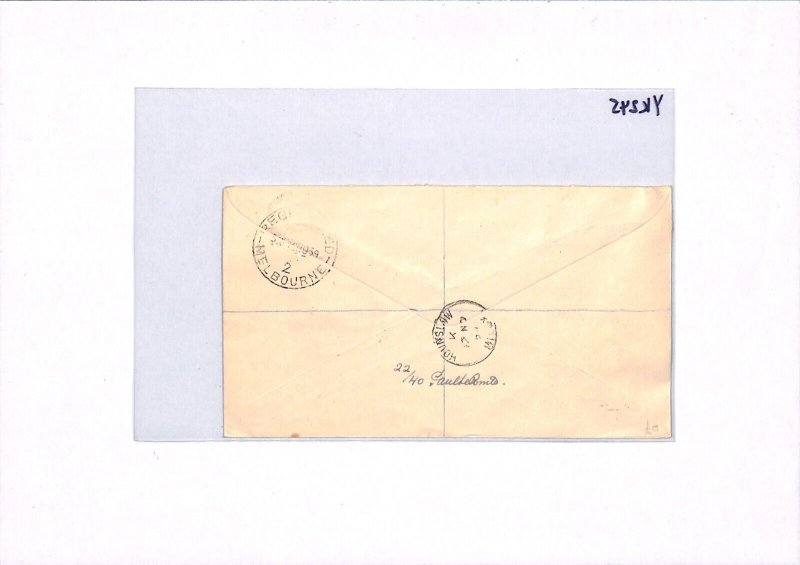 GB Air Mail 1959 2s/6d Castle Cover *ROSS SMITH* TRIBUTE FLIGHT Australia YK245