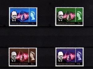 TRISTAN DA CUNHA  - 1966 - QE II -  CHURCHILL MEMORIAL - 4 X MINT - MNH SET!