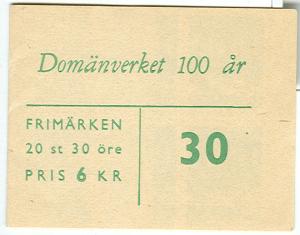 SWEDEN (H129) Scott 546a, 30ore Crown Forest Board bklt