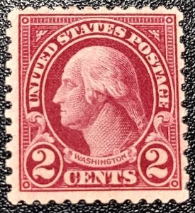 Scott Stamp# 579 - 1923 3¢ Washington, Deep Carmine. MNH, OG. SCV $140.00