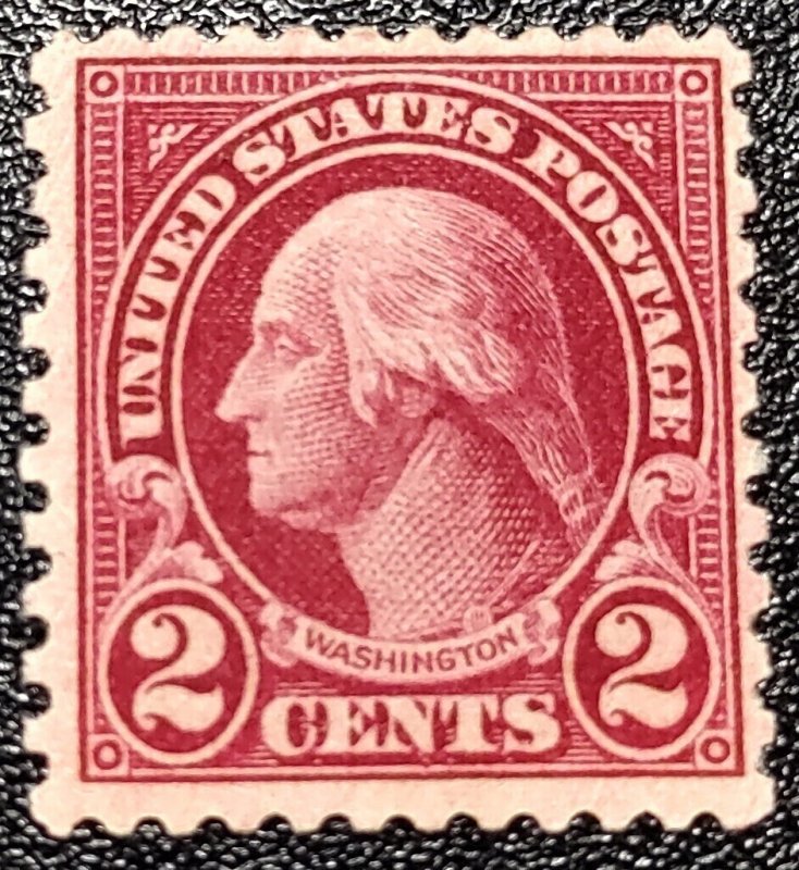 Scott Stamp# 579 - 1923 3¢ Washington, Deep Carmine. MNH, OG. SCV $140.00