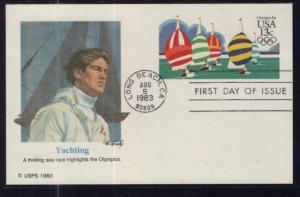 US UX100 Olympic Yachting Postal Card Fleetwood U/A FDC