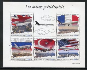 GUINEA 2023 US PRESIDENTIAL AIRPLANES SHEET MINT NH