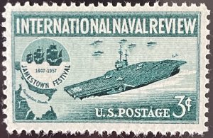 Scott #1091 1957 3¢ International Naval Review MNH OG VF