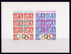 Calf of Man 1972 Munich Olympic Games/Churchill  Souvenir Sheet Imperforated MNH