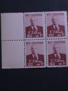 ALBANIA -1960 SC#558 90TH ANNIV: BIRTH OF LENIN MNH BLOCK WITH BOLDER VF