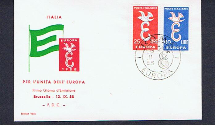 ITALY 1958 EUROPA FDC