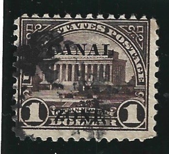 Canal Zone Scott #81 Used $1.00 Flat Top A O/P 2019 CV $95.00