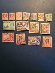 Stamps Burma Scott #51-65 never hinged