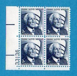 Scott #1280 2c Wright Plate #33136 LL Plate Block MNH