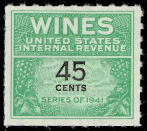 US #RE137 Wine Stamp; Unused NGAI