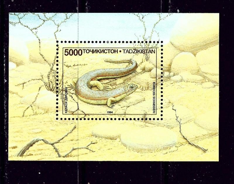 Tajikistan 75 MNH 1995 Lizard S/S