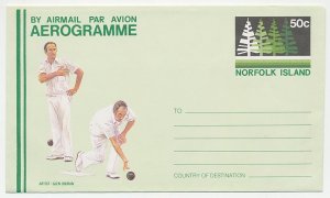 Postal stationery Norfolk Island Bowling