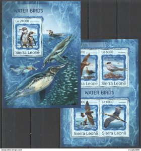 2016 Sierra Leone Birds Fauna Marine Life Water Birds 1+1 ** Stampsst319