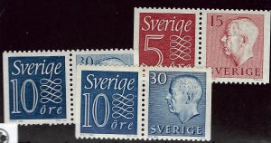 Sweden SC#513-514, 515, 517x2 Mint VF.SCV$27.00..Grab a Bargain!