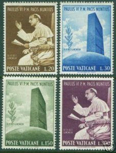 VATICAN Scott 416-419 MNH** Pope Paul VI UN Visit set 1965