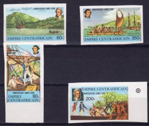 Central African Empire 1978 Sc#341/344 Cap.COOK Set (4) IMPERFORATED  MNH