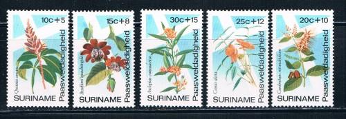 Suriname B203-207 MNH Flowers (S0019)