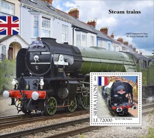 SIERRA LEONE - 2022 - Steam Trains - Perf Souv Sheet - Mint Never Hinged