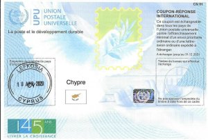 CYPRUS - (IRC) INTERNATIONAL REPLY COUPON (145th Year) (POSTMARKED), MNH