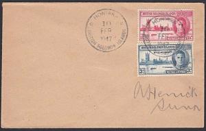 SOLOMON IS 1947 cover with HONIARA USA type cds............................55001